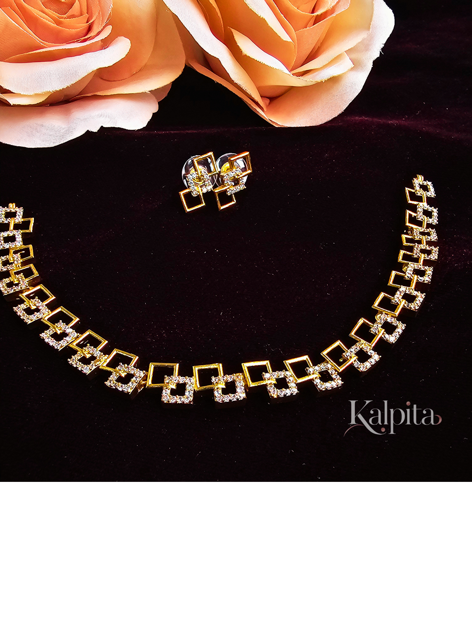 Dazzle Squares Necklace